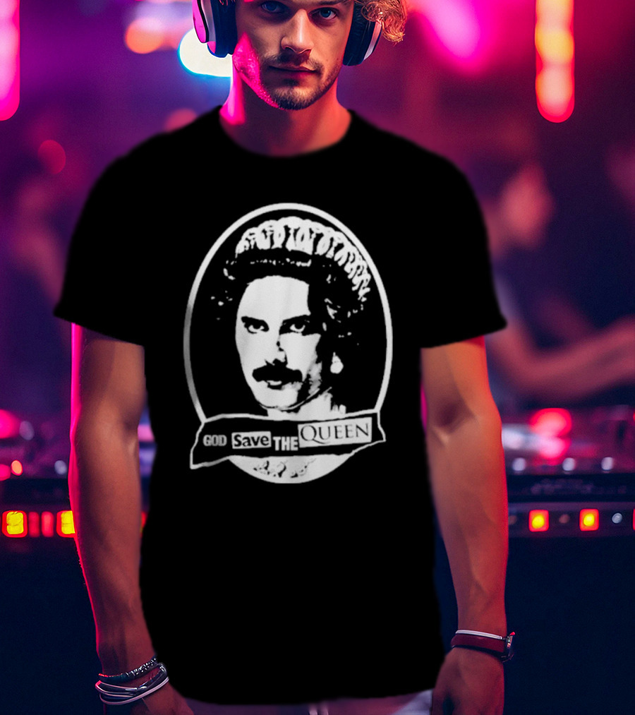 Freddie Mercury God Save The Queen Iconic T-Shirt