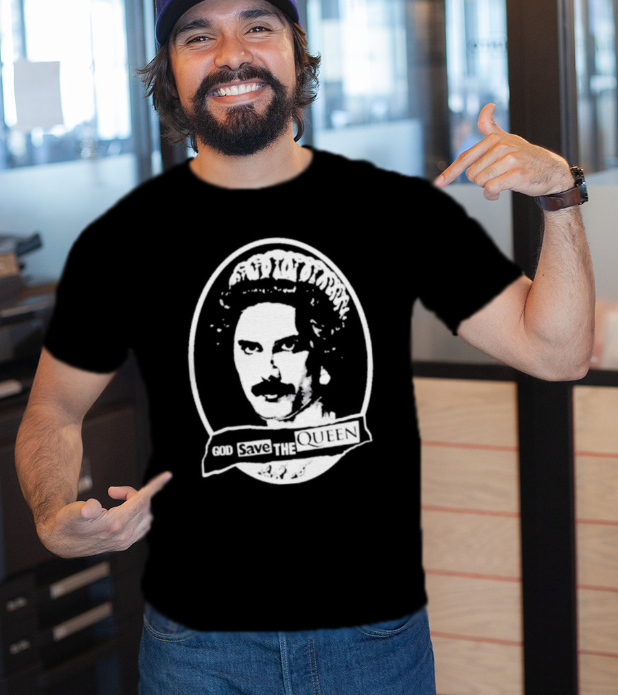 Freddie Mercury God Save The Queen Iconic T-Shirt