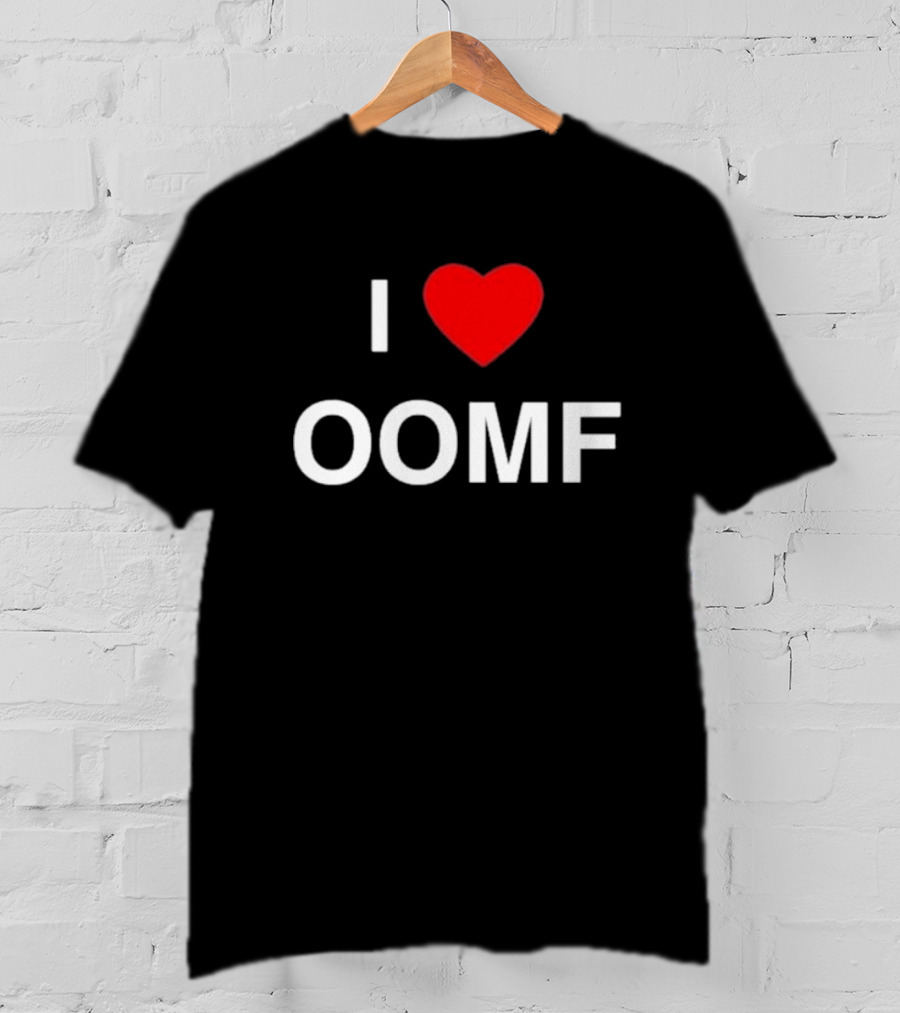 I Heart Oomf Bold Block Letters Red Heart T-Shirt