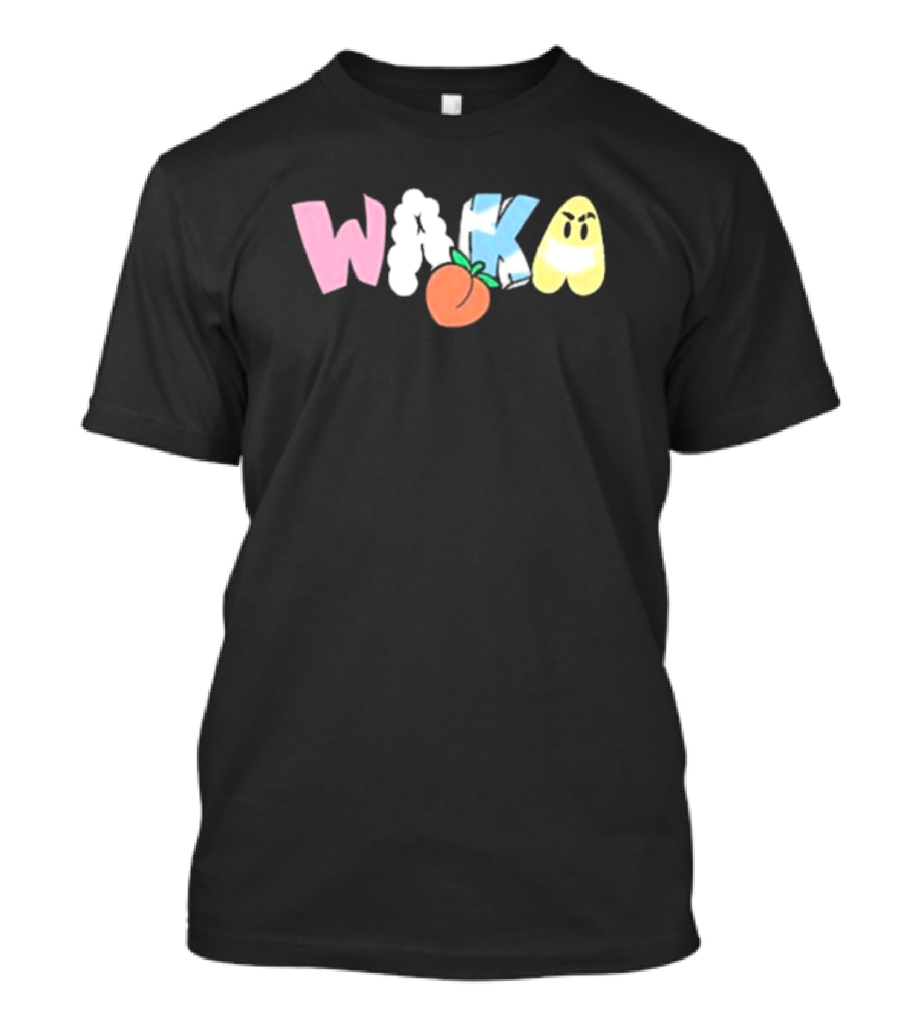 Willito Waka Kulo Y Tetas Peach Emoji Playful Text T-Shirt
