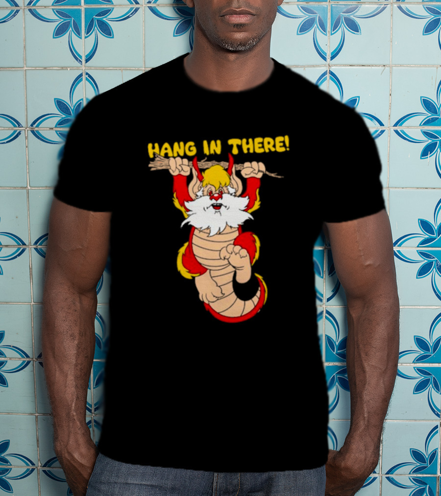Hang In There Snarf Hanging On Tree Branch T-Shirt