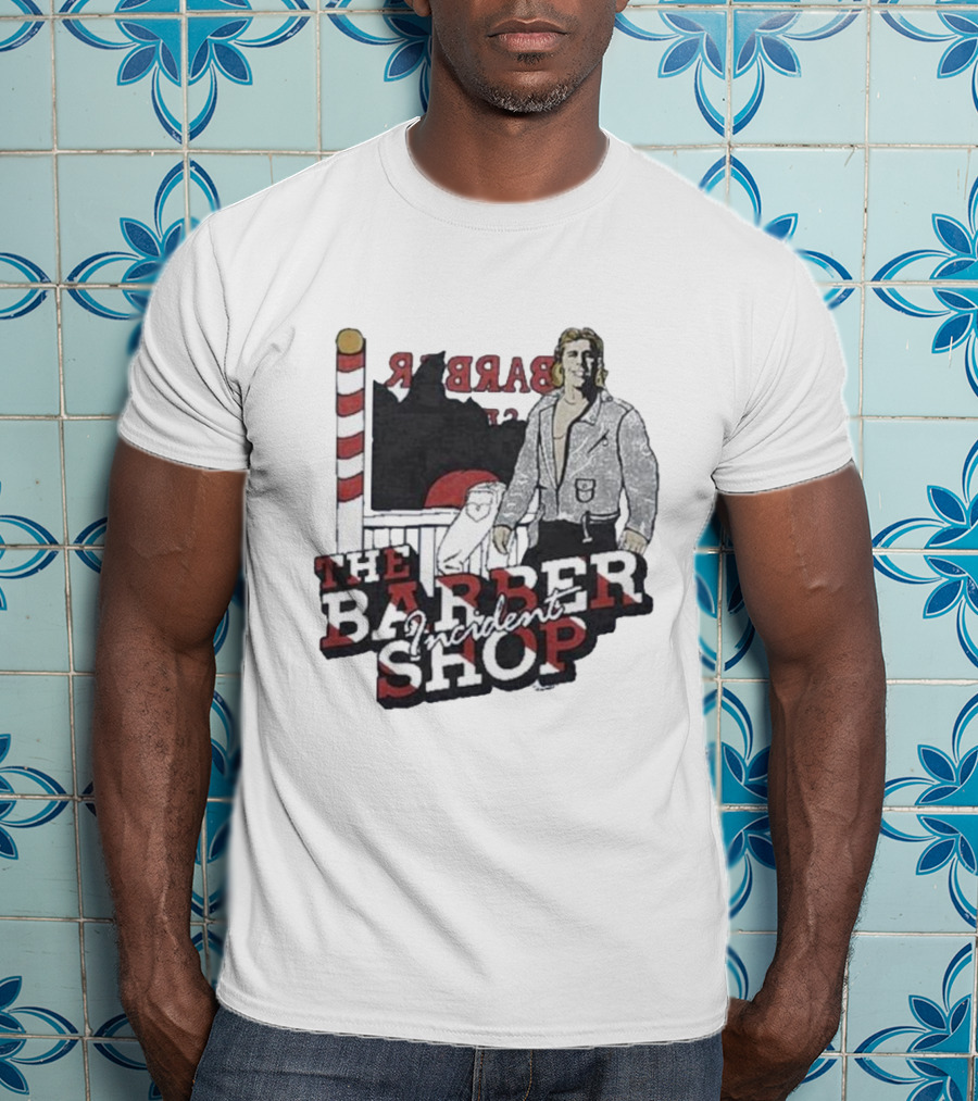 The Barber Shop Incident With Barber Pole Icon And Figure T-Shirt