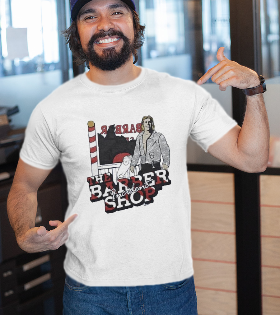 The Barber Shop Incident With Barber Pole Icon And Figure T-Shirt
