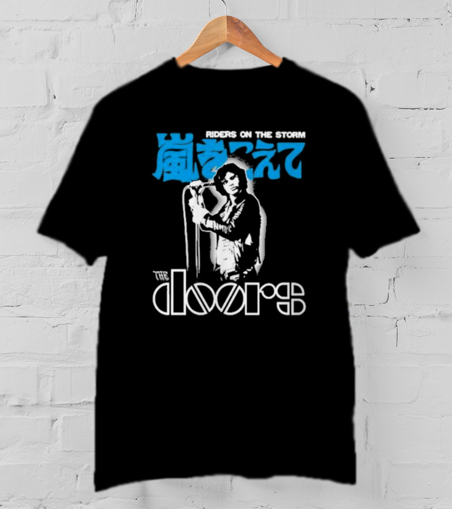 The Doors Riders On The Storm Japanese Text With Iconic Band Member T-Shirt