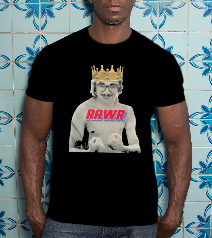 RAWR Young Greg Cote Wearing Crown T-Shirt