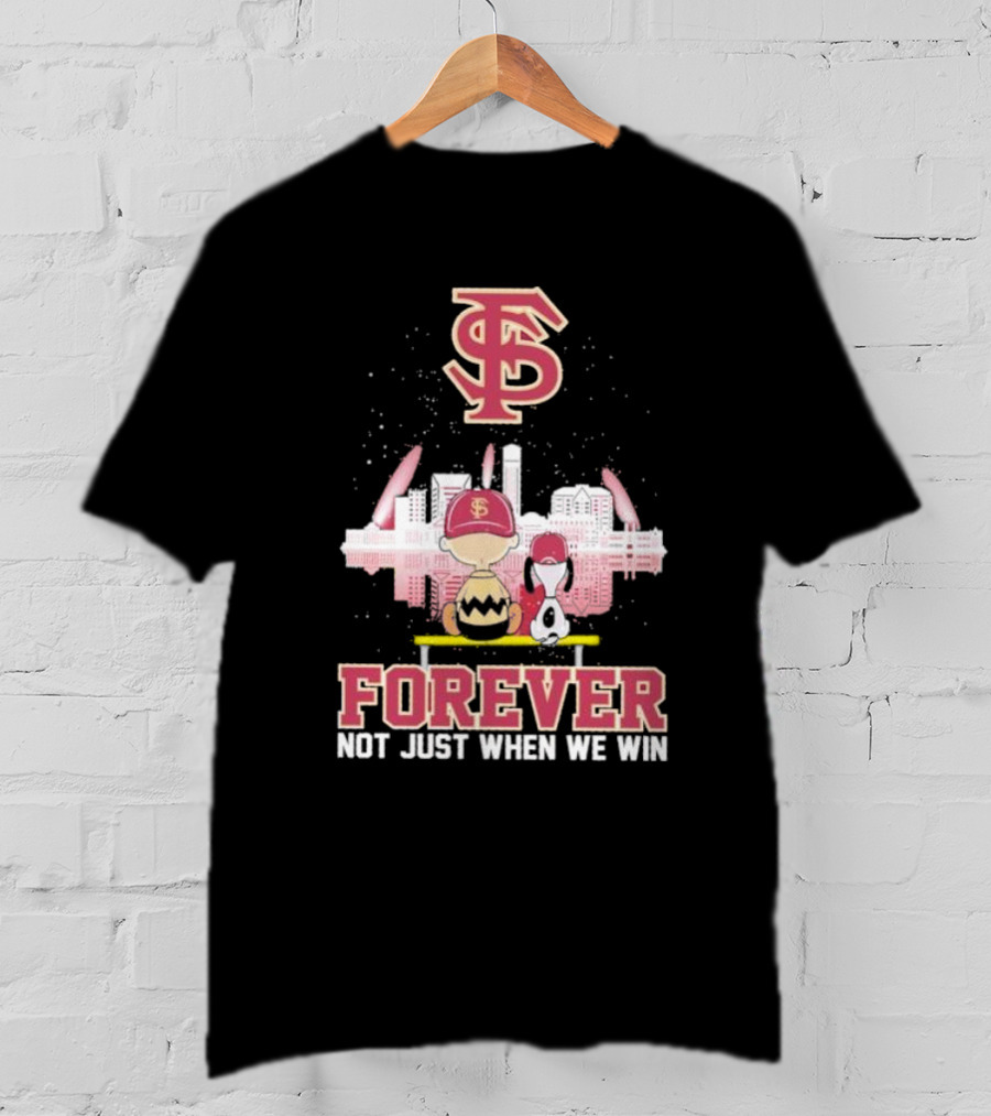 Snoopy And Charlie Brown FSU Forever Not Just When We Win T-Shirt