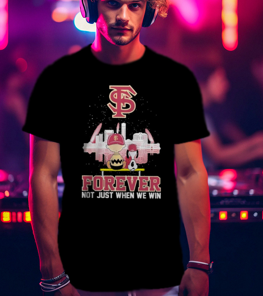 Snoopy And Charlie Brown FSU Forever Not Just When We Win T-Shirt