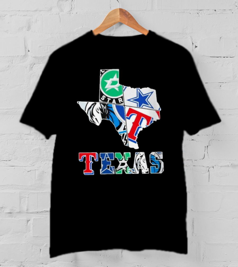 Texas Dallas Cowboys Stars Rangers Mavericks Sports Team T-Shirt