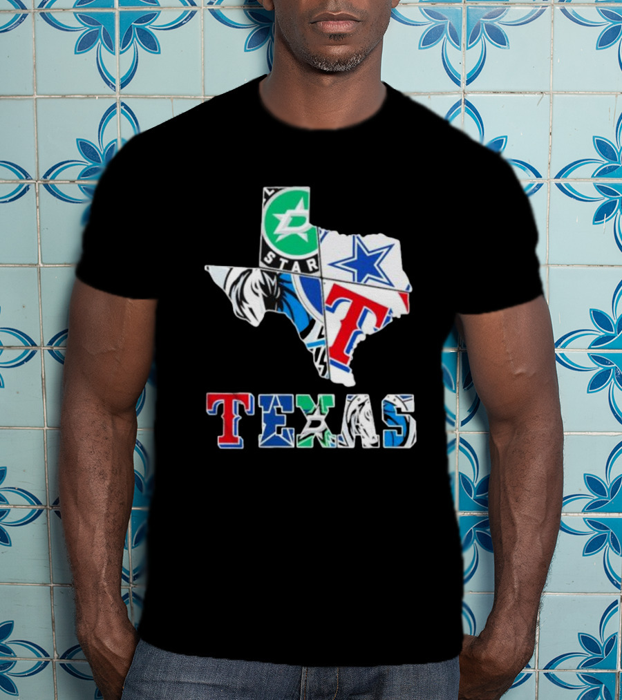 Texas Dallas Cowboys Stars Rangers Mavericks Sports Team T-Shirt