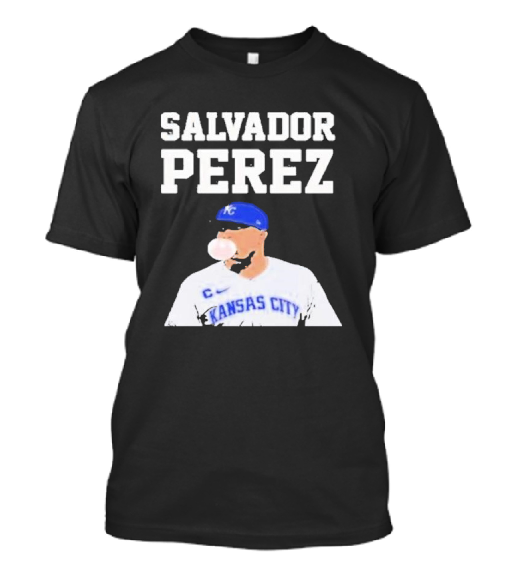SALVADOR PEREZ KANSAS CITY BUBBLE GUM KING KC BASEBALL T-Shirt