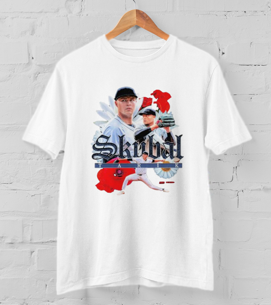 Skubal Tarik Baseball Player Floral Collage T-Shirt