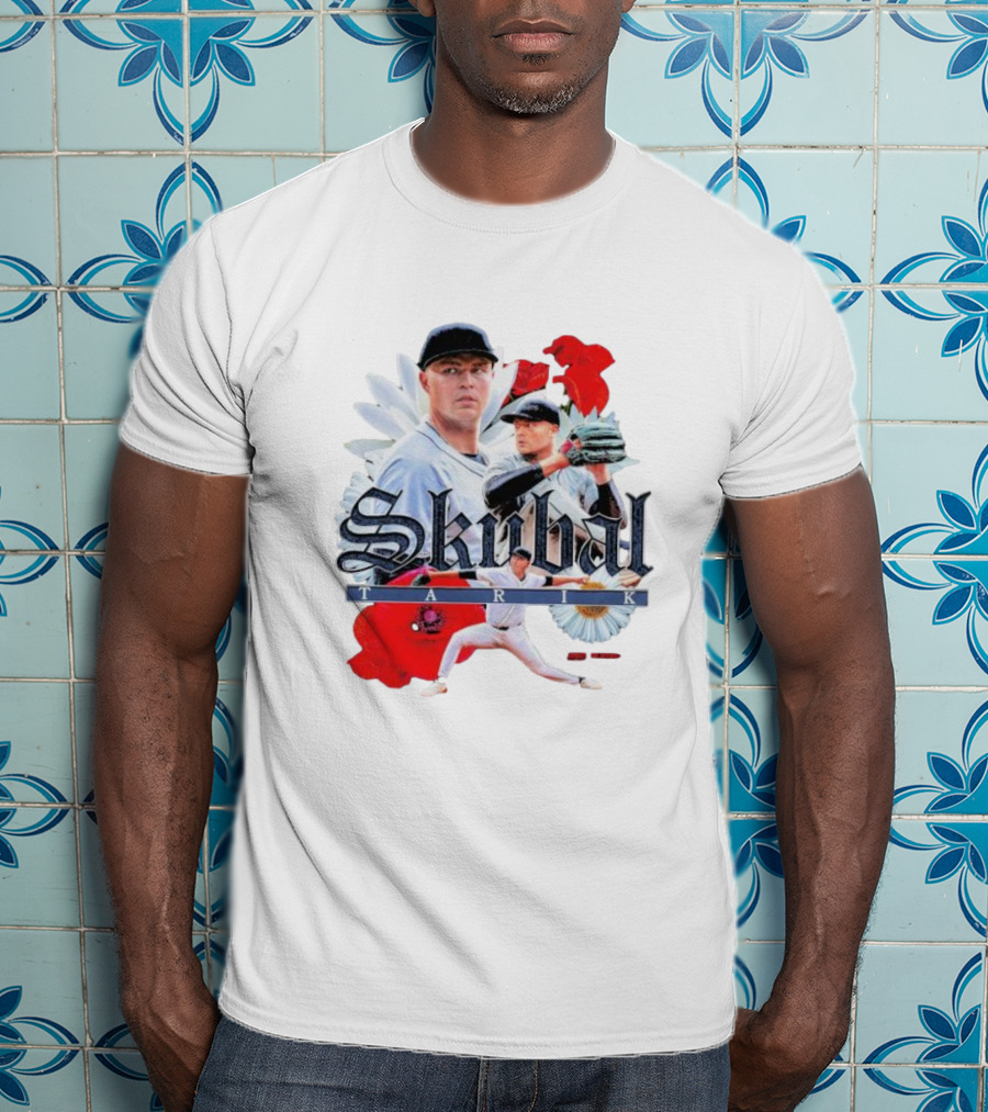 Skubal Tarik Baseball Player Floral Collage T-Shirt