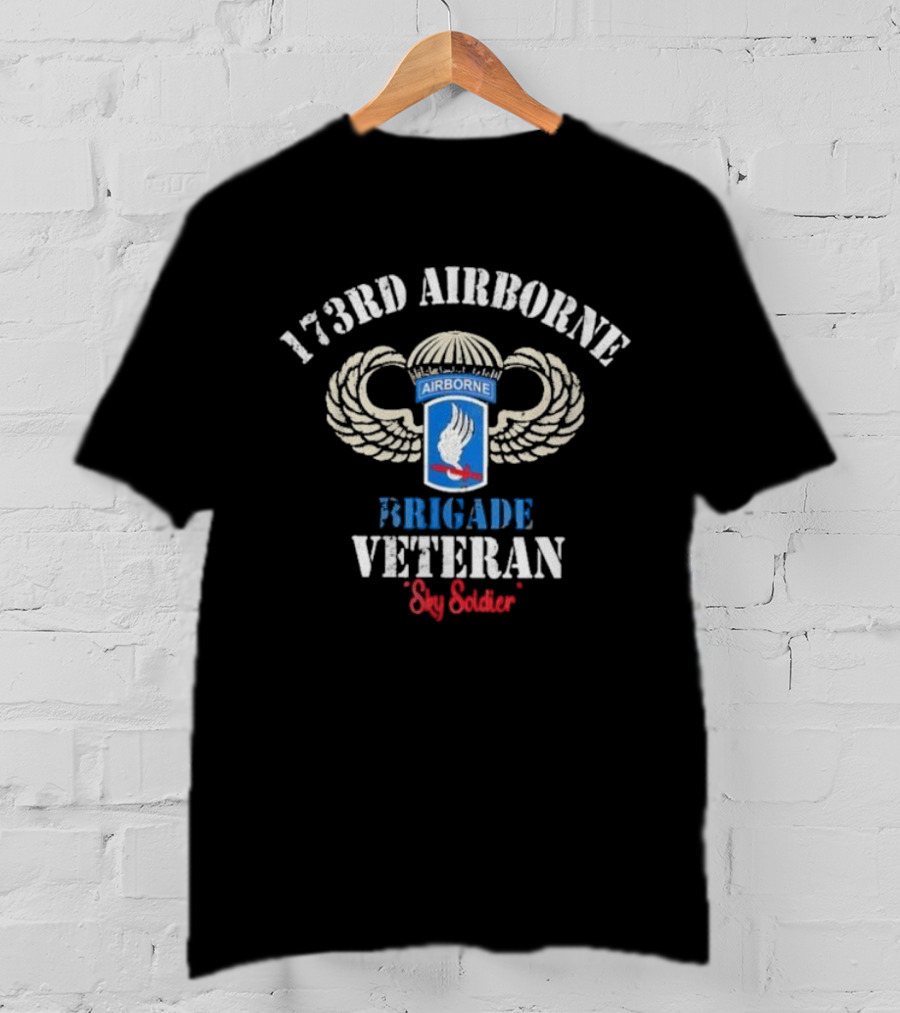 173rd Airborne Brigade Veteran Sky Soldier Wing Insignia T-Shirt
