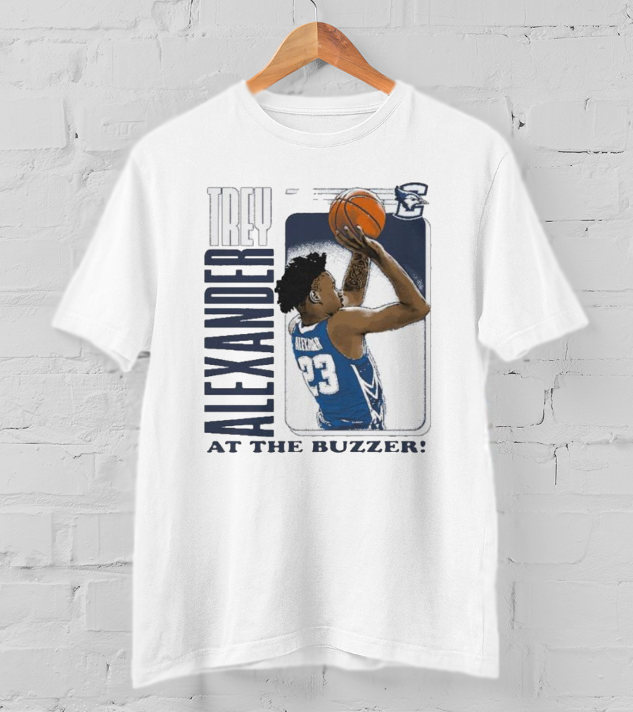 Trey Alexander 23 At The Buzzer Basketball Creighton Bluejays T-Shirt