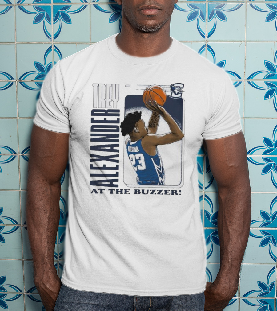 Trey Alexander 23 At The Buzzer Basketball Creighton Bluejays T-Shirt