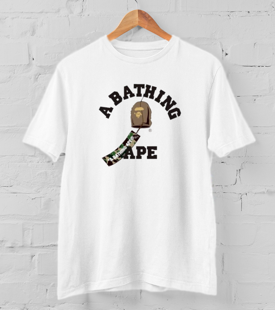 A Bathing Ape Camouflage Wind Chimes Ape Head T-Shirt