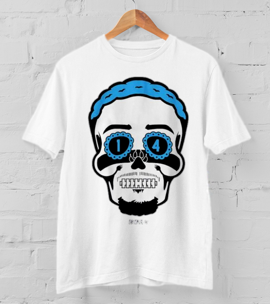 Amon-Ra St Brown Sugar Skull NFLPA 14 T-Shirt