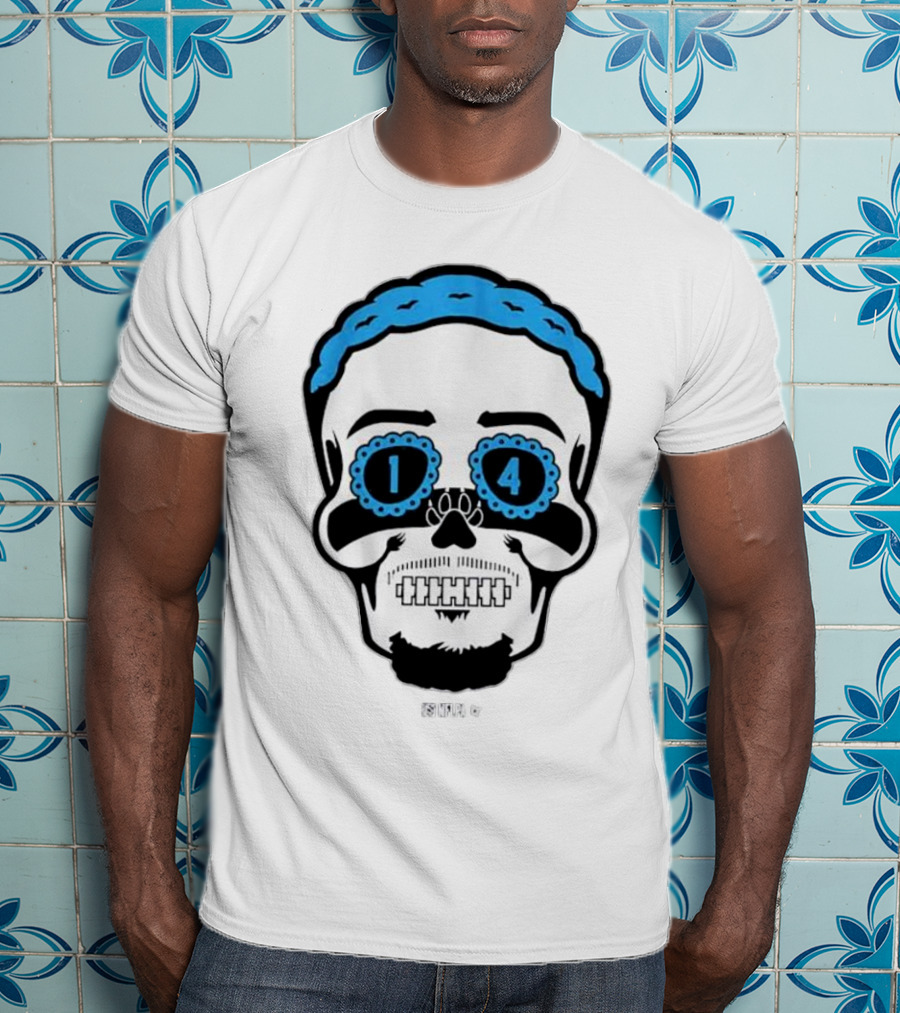 Amon-Ra St Brown Sugar Skull NFLPA 14 T-Shirt