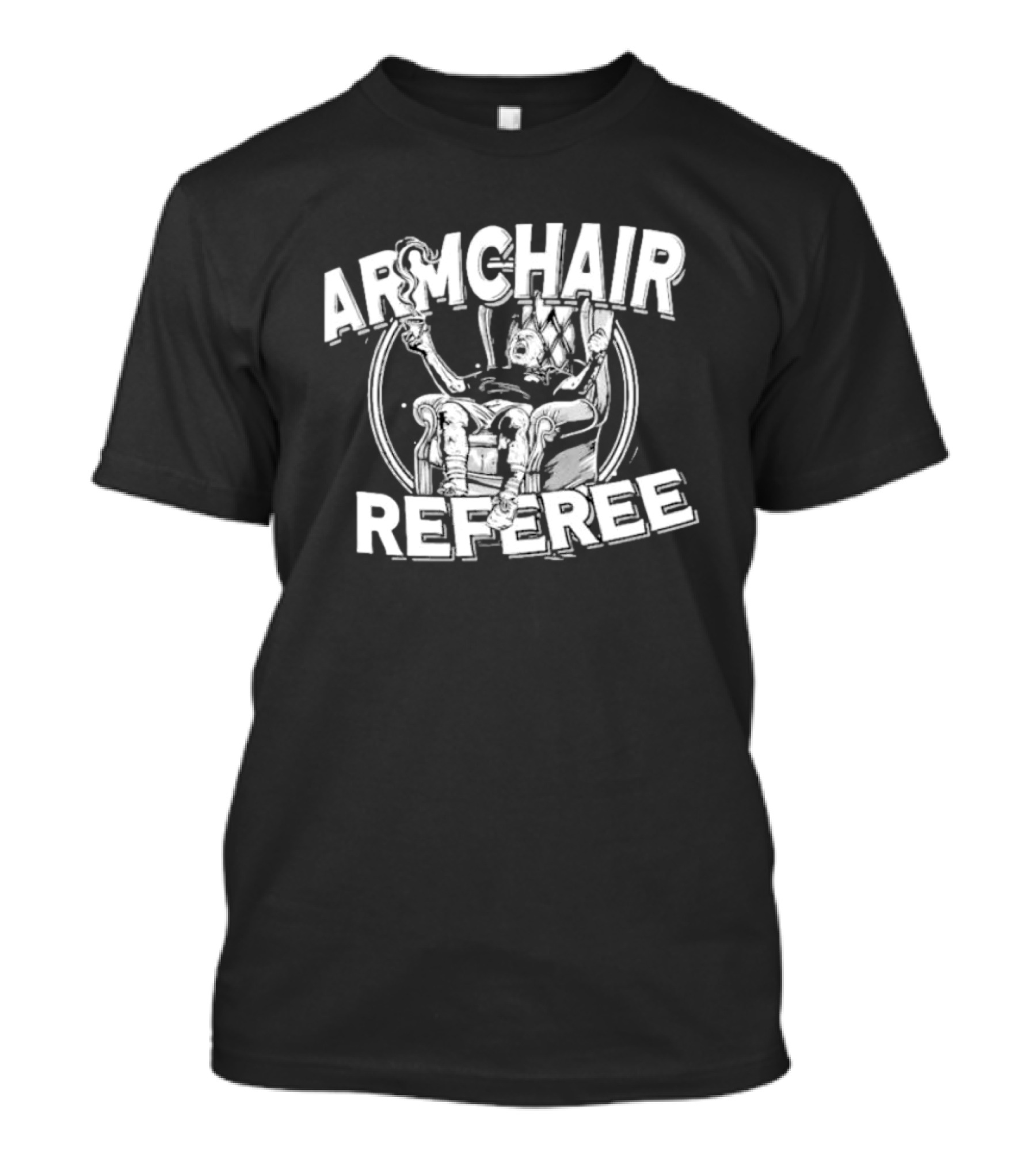 Armchair Referee Relaxed Viewer With Whistle T-Shirt