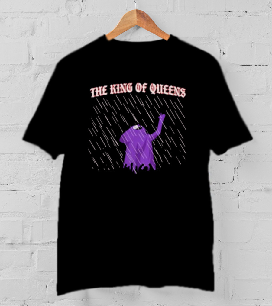 King Of Queens Rainy Purple Figure With Raised Arm T-Shirt