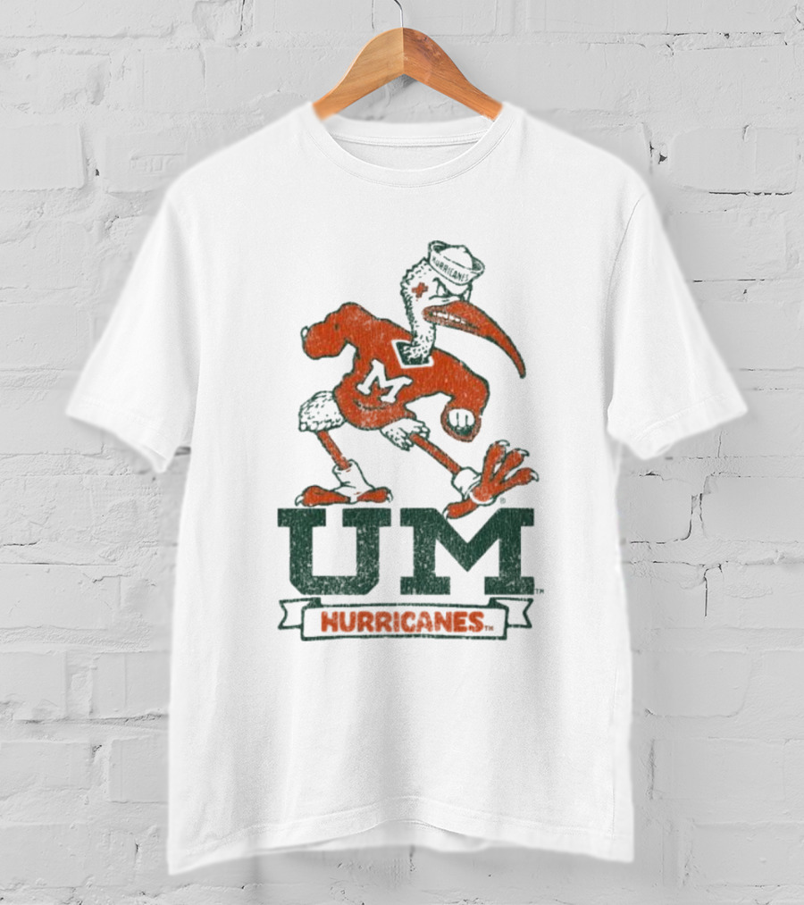 Blue 84 University Of Miami UM Hurricanes White T-Shirt