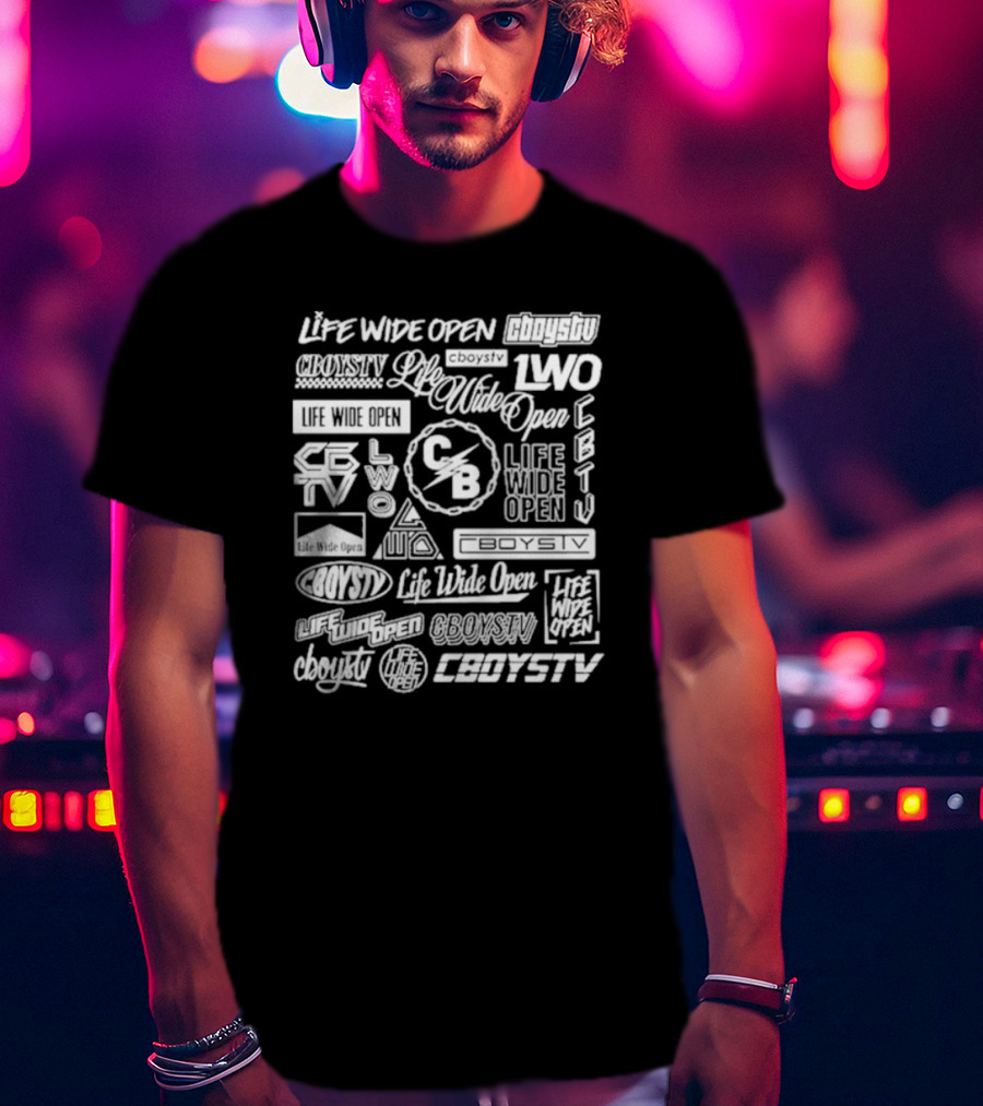 Cbysotv Life Wide Open Cboystv CB Chain Life Wide Open CB TV T-Shirt