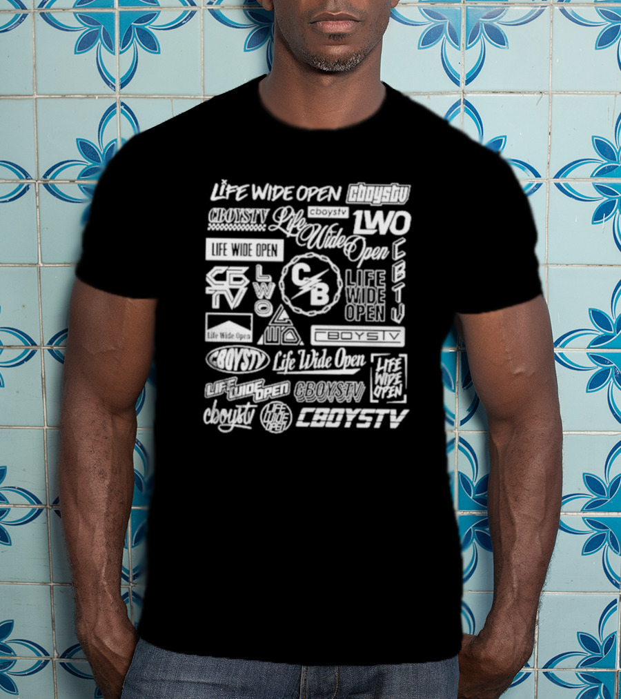 Cbysotv Life Wide Open Cboystv CB Chain Life Wide Open CB TV T-Shirt