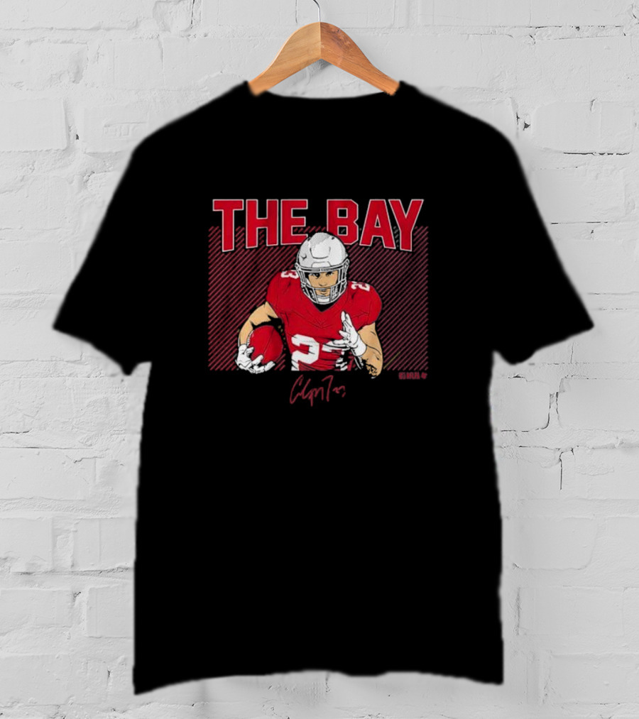 THE BAY Christian McCaffrey Red Football T-Shirt