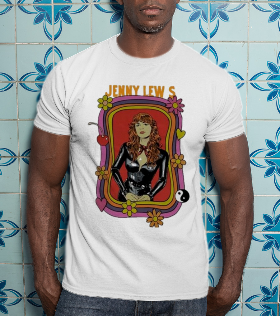 Jenny Lewis Retro Psychedelic Artwork Flowers Yin Yang T-Shirt