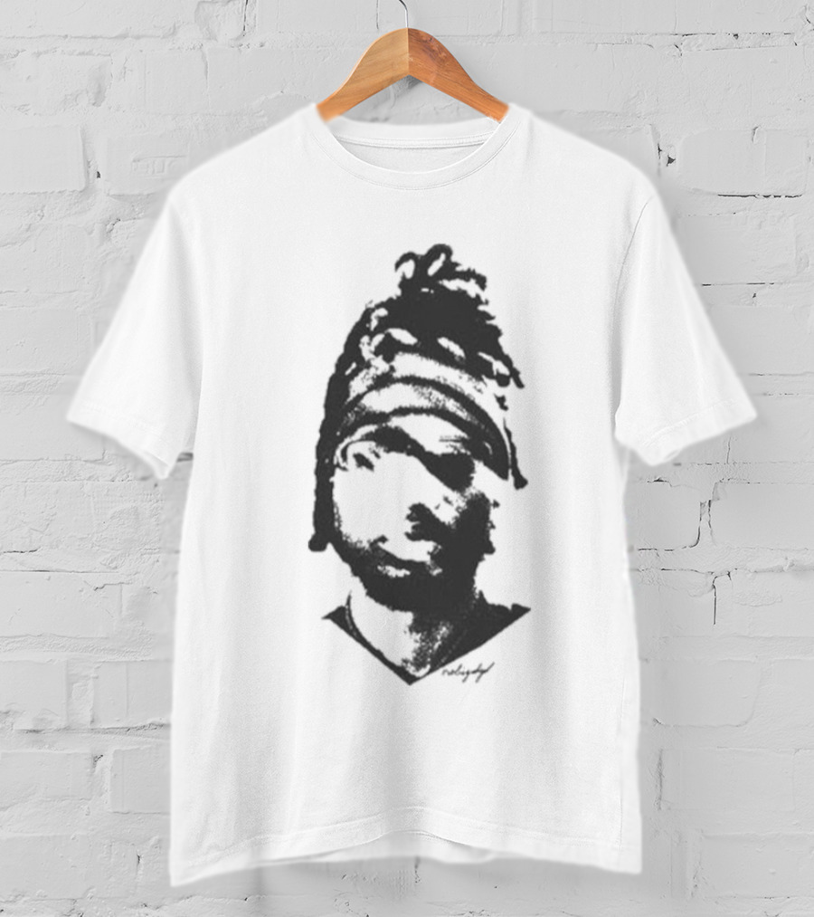 Nobigdyl. Monochrome Silhouette Face T-Shirt