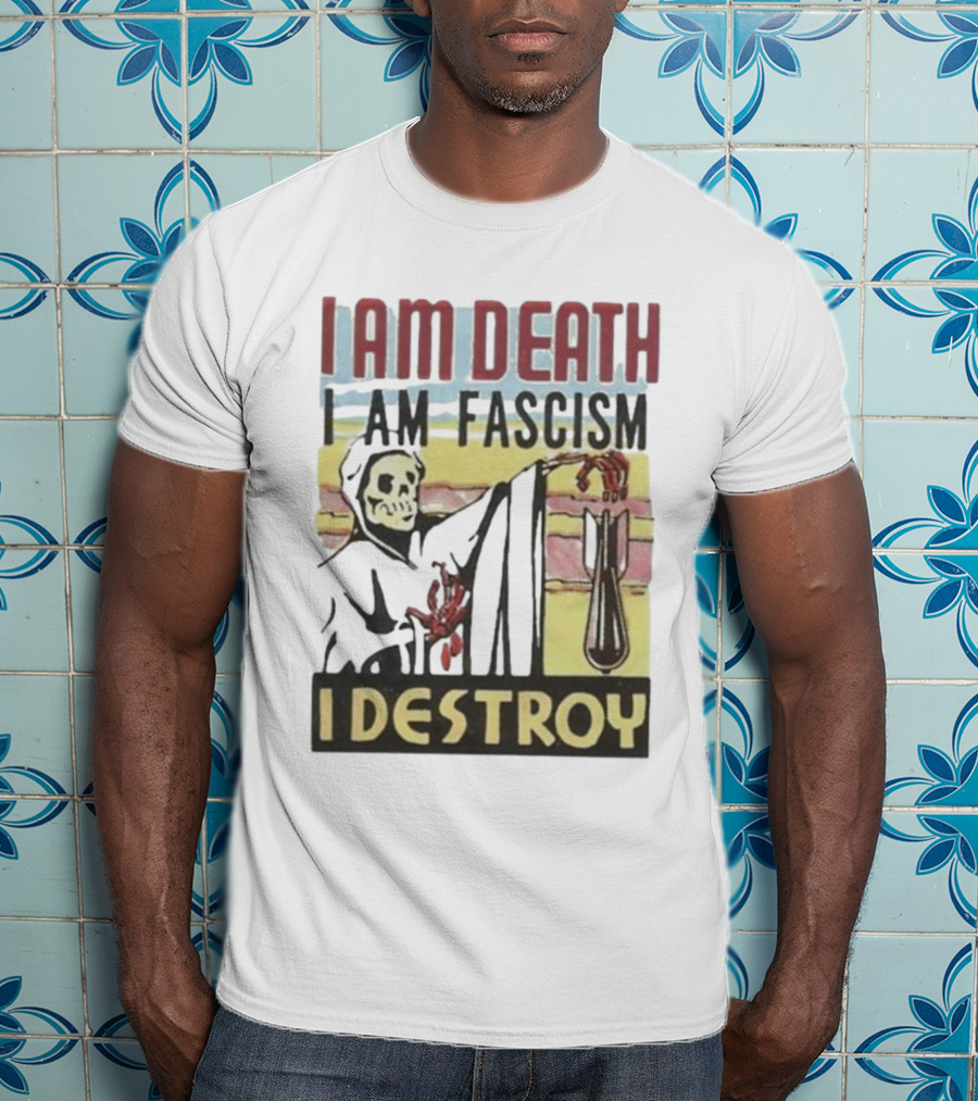 Propagandopolis I Am Death I Am Fascism I Destroy Skeleton Bomb T-Shirt