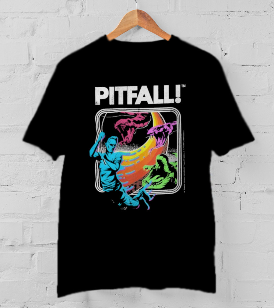 Seven Squared Pitfall Retro Adventure Gaming T-Shirt