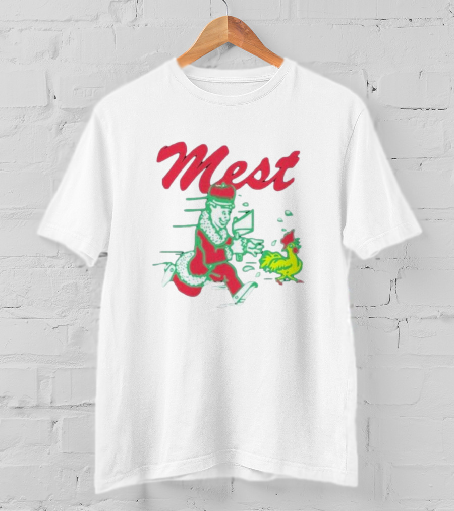 Tony Lovato X Mest The Boys Santa Running With Chicken T-Shirt