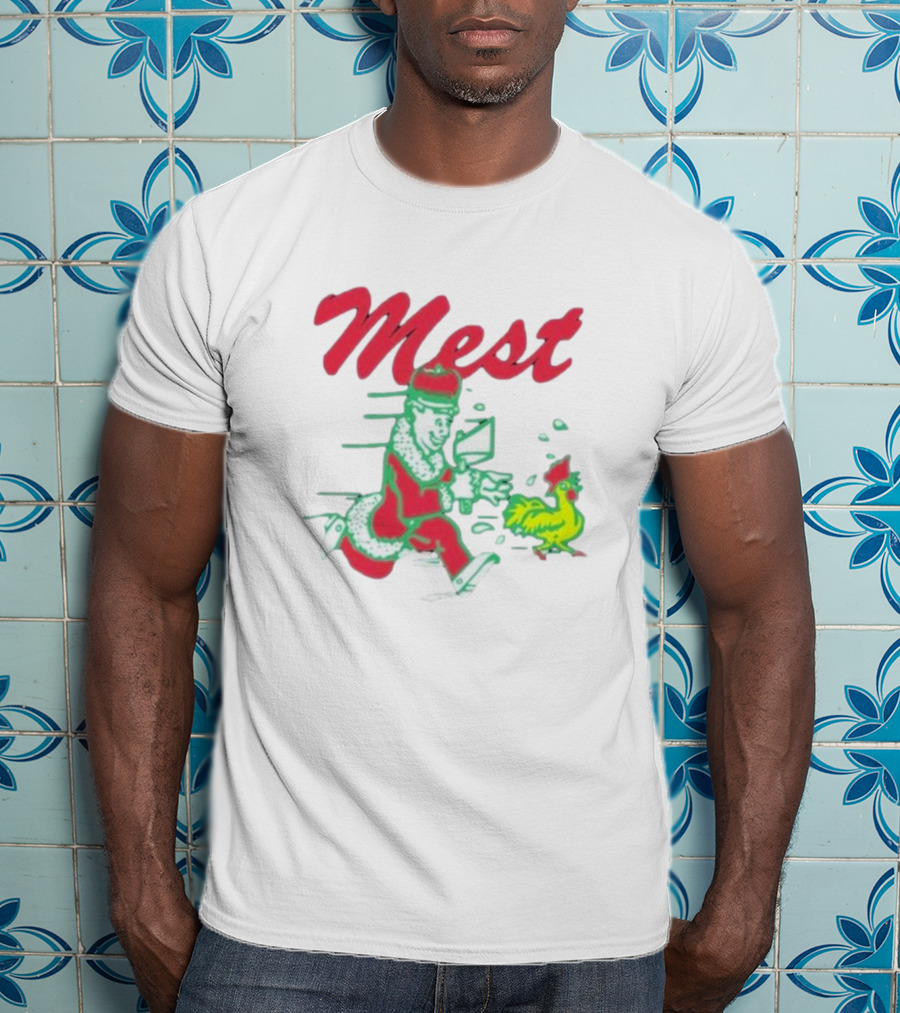 Tony Lovato X Mest The Boys Santa Running With Chicken T-Shirt