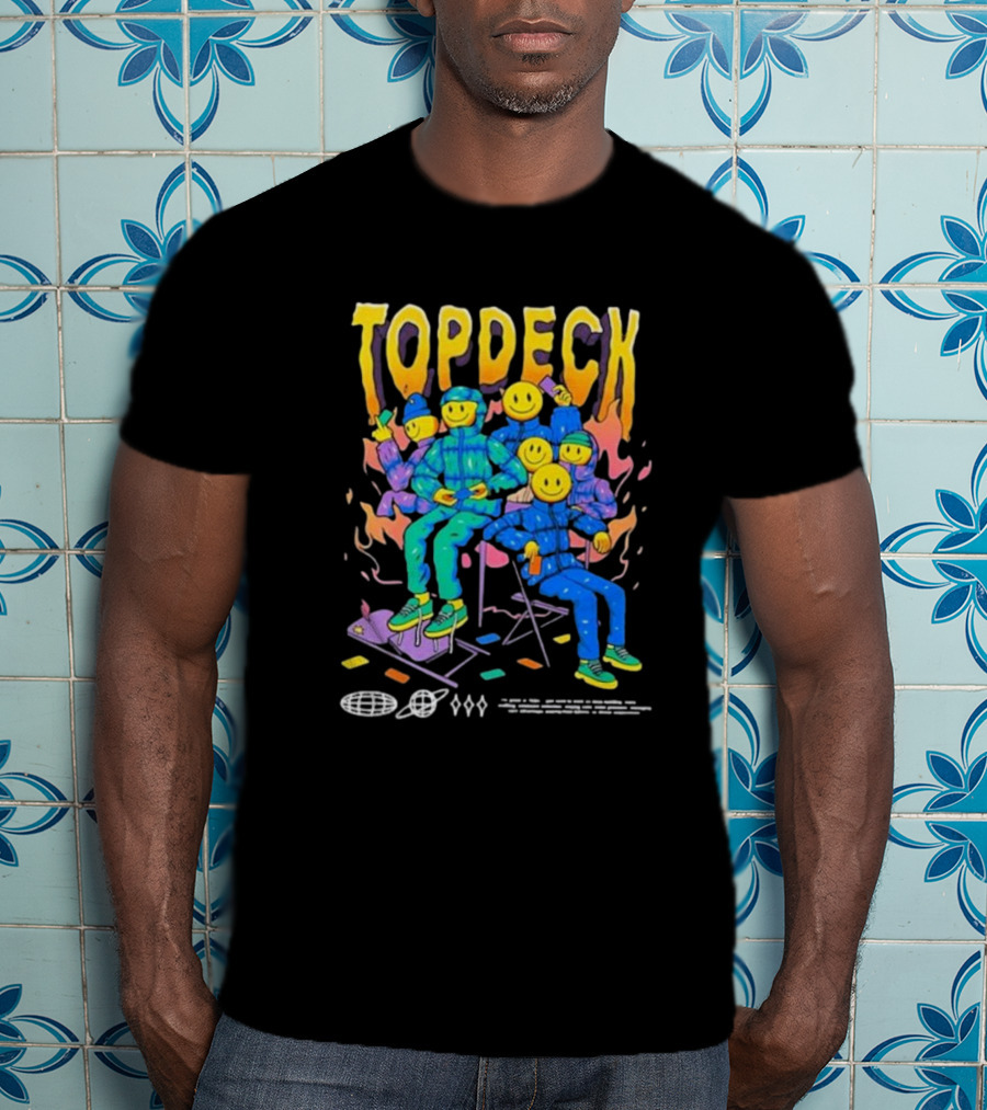 TOPDECK Smiley Squad Vibrant Characters With Musical Vibes T-Shirt