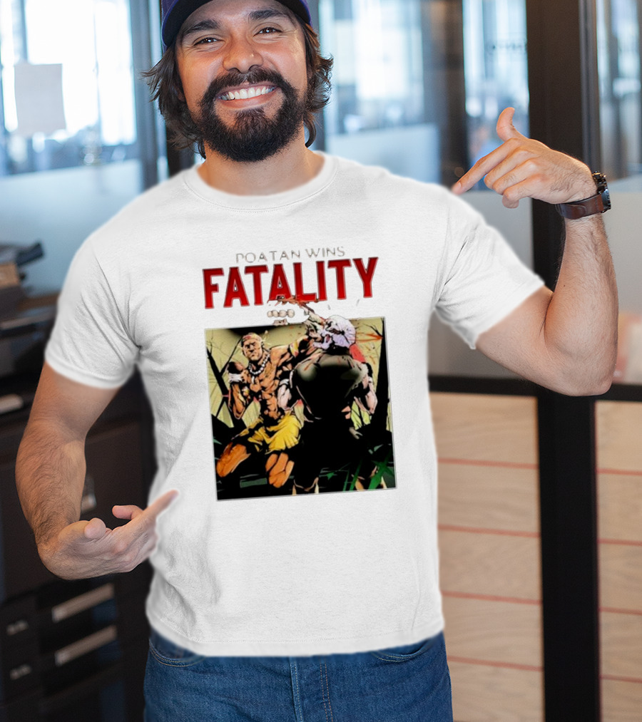 Poatan Wins Fatality Comic Style Fight Scene T-Shirt