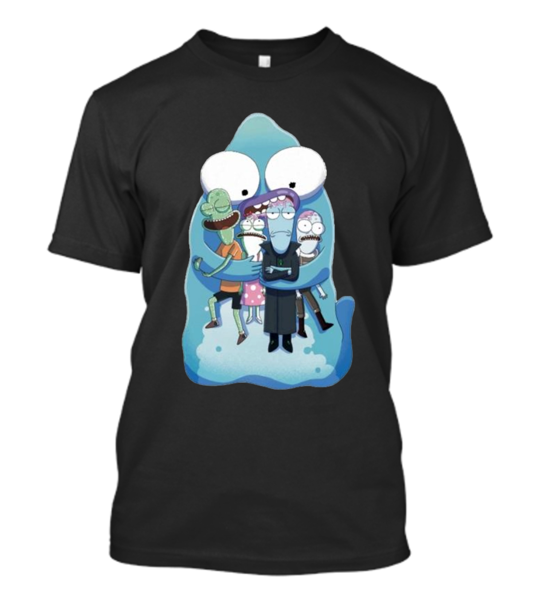 Pupa Hug With Solar Opposites Characters T-Shirt