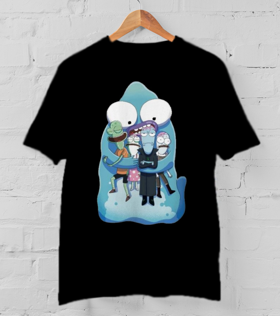 Pupa Hug With Solar Opposites Characters T-Shirt