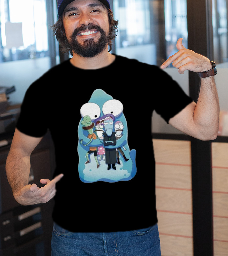 Pupa Hug With Solar Opposites Characters T-Shirt