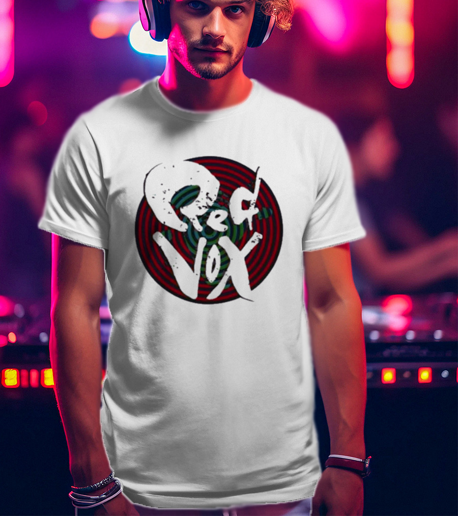Retroware Red Vox Psychedelic Spiral Retro Vibes T-Shirt