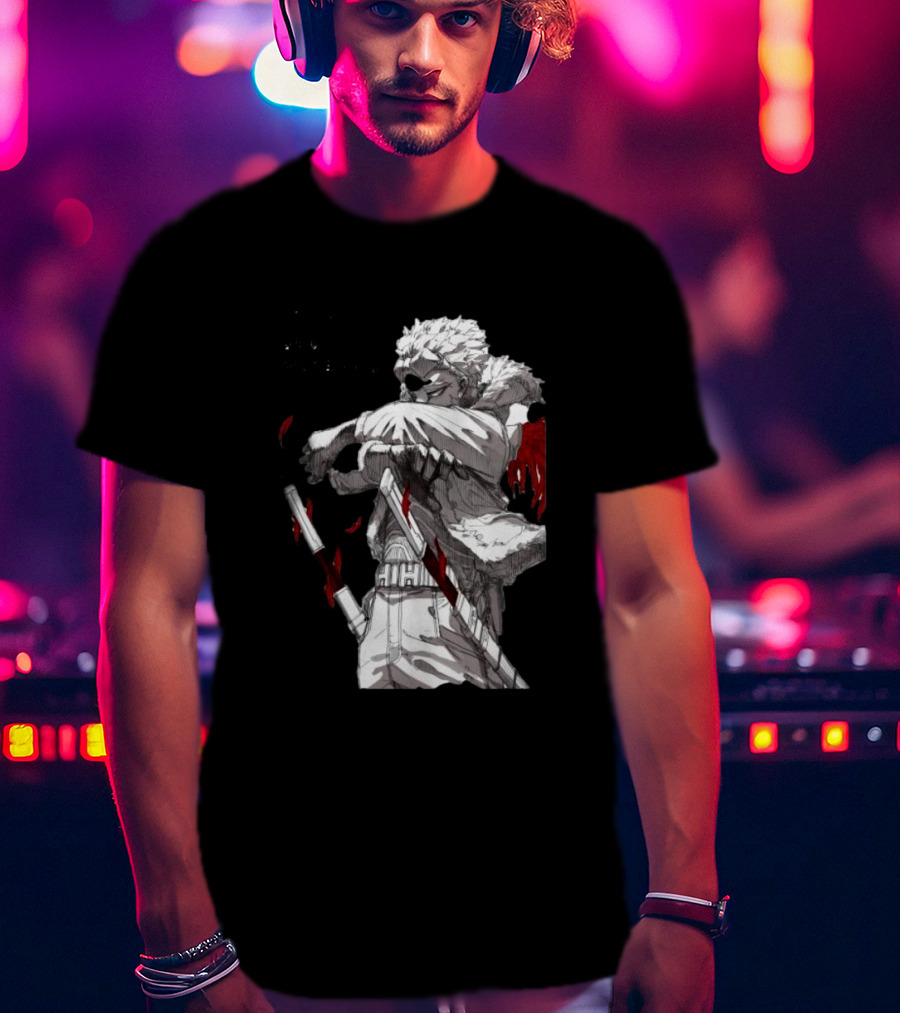 The My Hero Academia Anime Hawks With Swords And Japanese Text T-Shirt