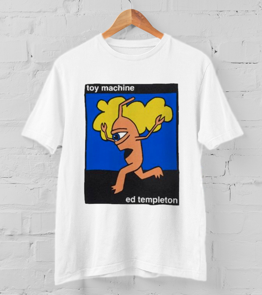Toy Machine Ed Templeton Cartoon Character With Yellow Hair And One Eye T-Shirt