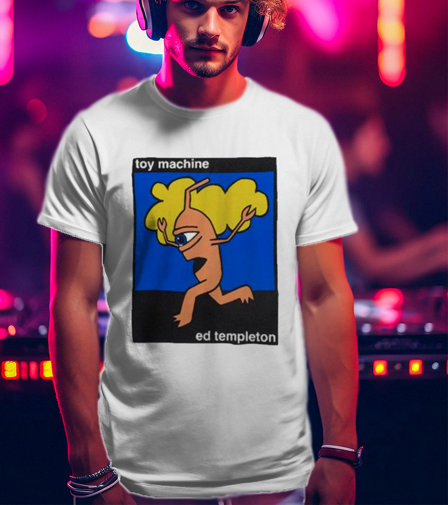 Toy Machine Ed Templeton Cartoon Character With Yellow Hair And One Eye T-Shirt