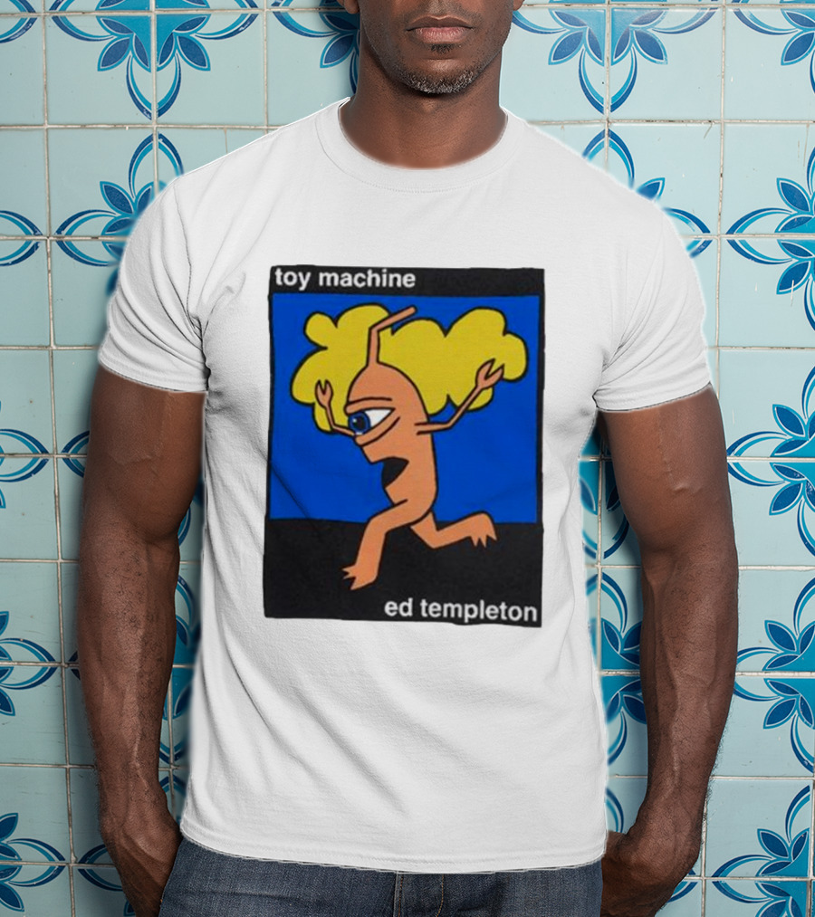 Toy Machine Ed Templeton Cartoon Character With Yellow Hair And One Eye T-Shirt