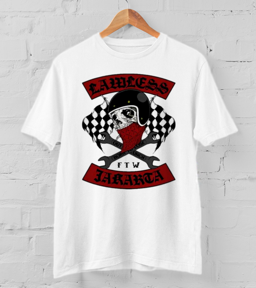 Lawless Jakarta FTW Outlaw Bones Punch Road Skull T-Shirt