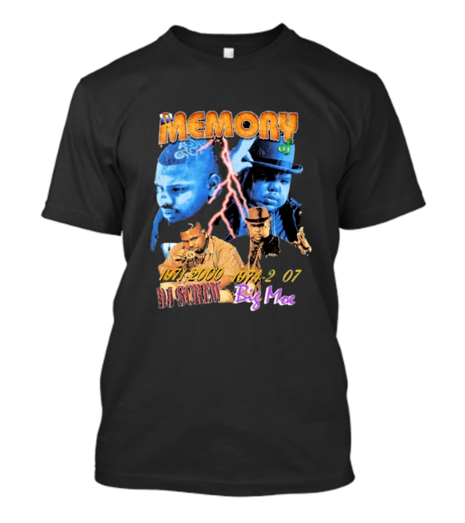 Memory 1971 2000 Dj Screw 1974 2007 Big Moe T-Shirt