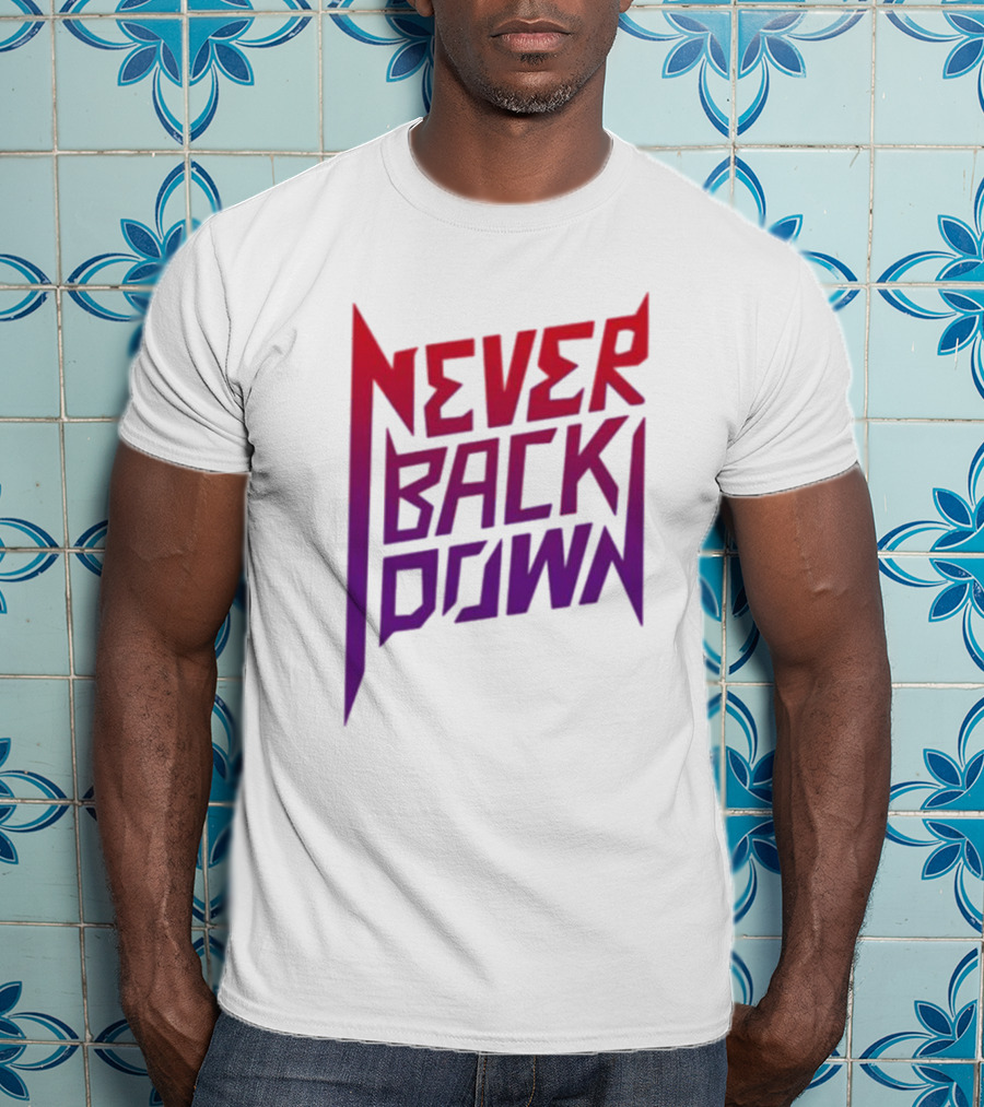 Nick Eh 30 Never Back Down Retro Gradient T-Shirt