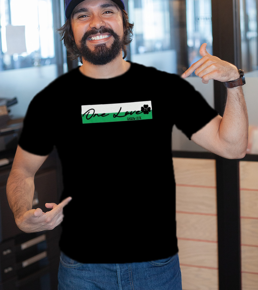 One Love Glasgow Celtic Shamrock T-Shirt