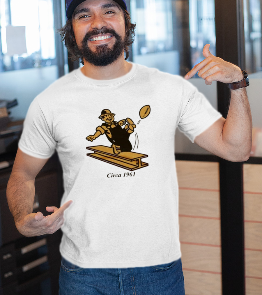 Pittsburgh Steelers Circa 1961 Football Kick Ironworker T-Shirt