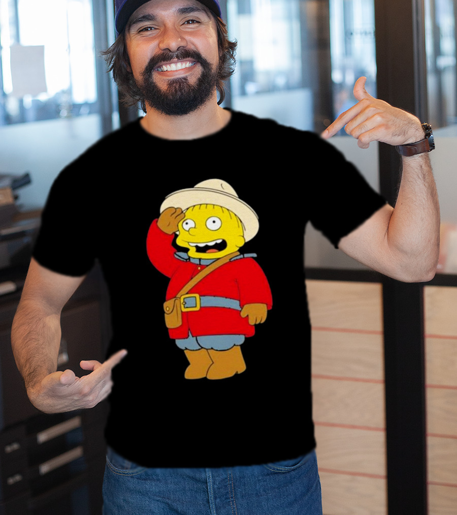 The Simpsons Ralph Mountie Canada Costume T-Shirt